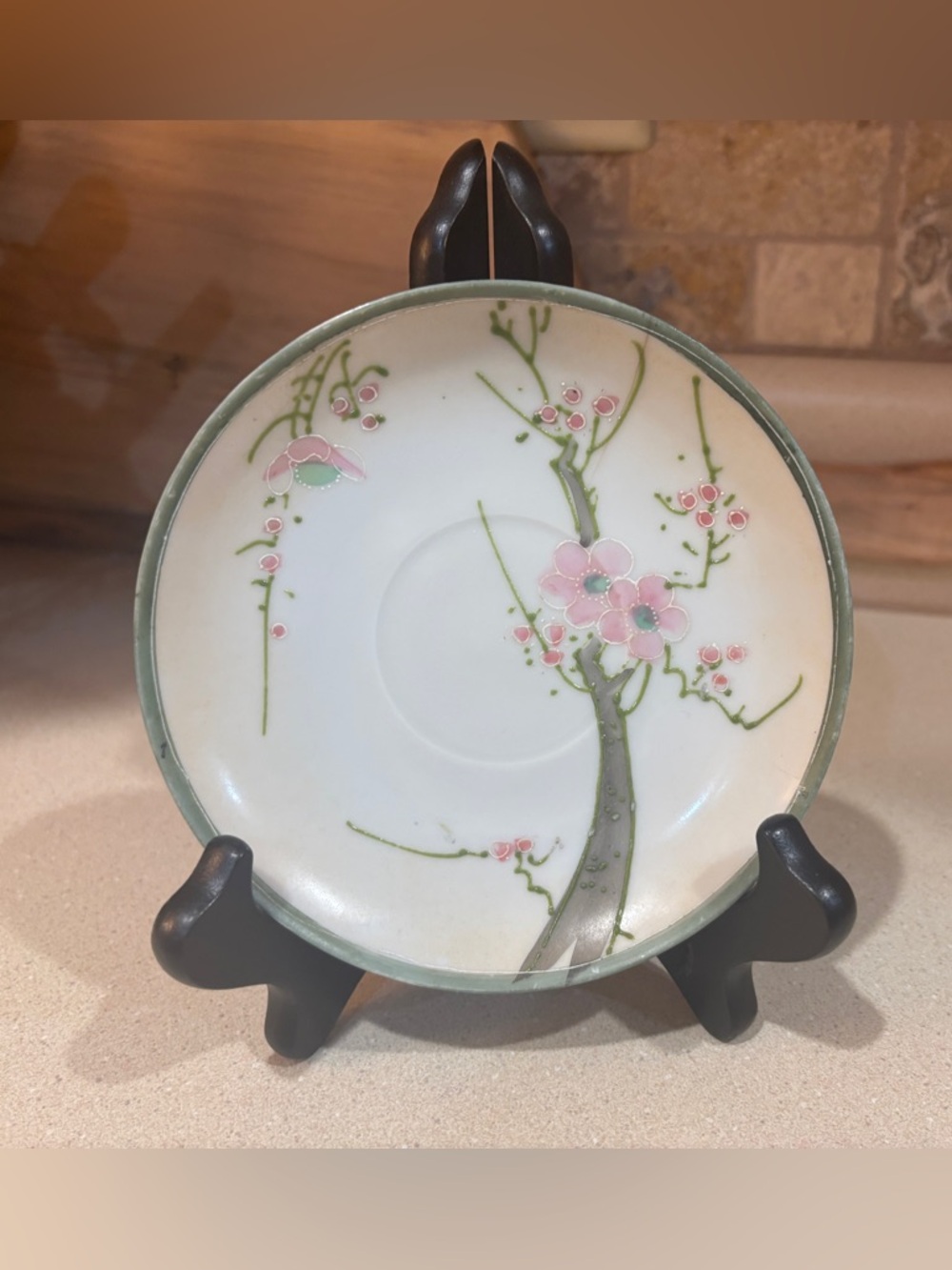 Vintage Hand-Painted Japanese Porcelain Saucer